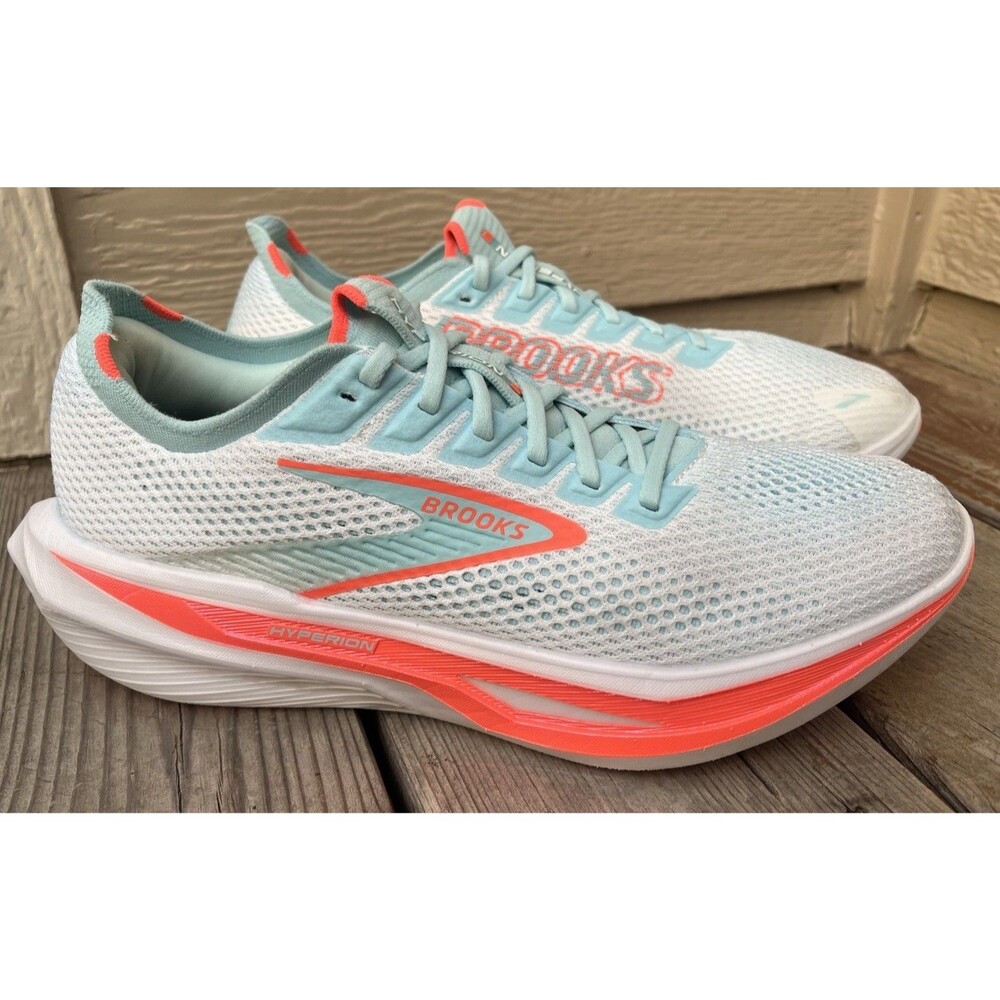 Brooks Hyperion 3 Women's 10.5 Running Shoes White/Pink Clay/Atomizer - Picture 2 of 16